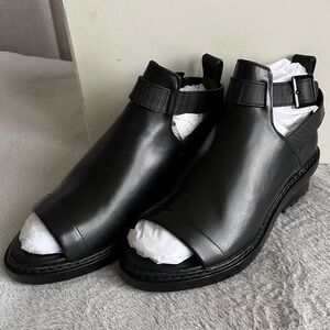 3.1 Phillip Lim black leather slingback open toe platform sandals size 35